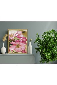 АЛМАЗНАЯ МОЗАИКА 40*50СМ С ПОДРАМ ЦВЕТЫ ЯБЛОНИАРТ.KM1047