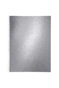 ТЕТР 96 КЛЕТ А4 ХАТБЕР СПИРАЛЬ БУМВИНИЛ METALLIC СЕРЕБРО 96Т4БВВ1ГР (3819)