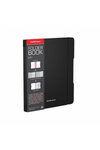 ТЕТР 48 КЛЕТ А5+ FOLDERBOOK НА РЕЗИНКЕ ЧЕРНЫЙ (ПЛАСТ ОБЛ) АРТ.EK 48016
