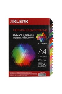БУМАГА 20 ЦВ 20 Л ИНТЕНСИВ/ПАСТЕЛЬ/НЕОН KLERK 232149 (4234)