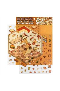 НАБОР НАКЛЕЕК РУМБОКС Д/СОЗДАНИЯ МИНИАТЮРНЫХ СЦЕН КАПИБАРА. КАФЕ ФЕНИКС+ АРТ. 71507