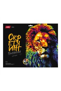 ГРАВЮРА СКРЕТЧИНГ 30*40СМ НЕОНОВЫЕ ЖИВОТНЫЕ 