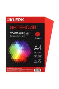 БУМАГА 50 Л ИНТЕНСИВ/КРАСНЫЙ KLERK 230935 (2866)