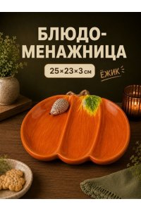 БЛЮДО-МЕНАЖНИЦА 3 СЕКЦИИ 25*23*3,5 СМ 