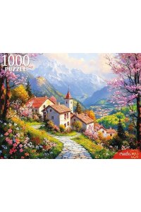ПАЗЛЫ 1000 РЫЖИЙ КОТ ГОРОДОК В ГОРАХ П1000-8273 (2730)