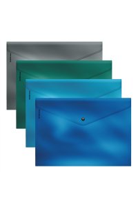 ПАПКА КОНВЕРТ НА КНОПКЕ А4 GLOSSY ICE METALLIC (НЕПРОЗРАЧН) ЕК 50319
