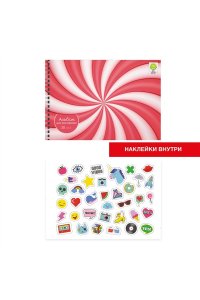 АЛЬБОМ Д/РИС 30Л ЭКСМО СПИРАЛЬ МАТОВ ЛАМИН ЛЕДЕНЕЦ (+1 ЛИСТ НАКЛЕЙКИ) АС302073