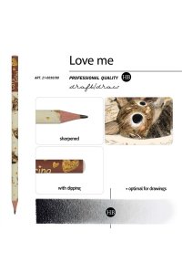 КАРАНДАШ Ч/Г LOVE ME КОТИКИ ПРИНОСЯТ СЧАСТЬЕ НВ *BV* 21-0030/80 (9956)