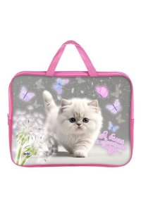 ПАПКА МЕНЕДЖЕРА С РУЧКАМИ А4 80 ММ ПМД-4-20 БЕЛЫЙ КОТИК ОНИКС 86875 (1278)