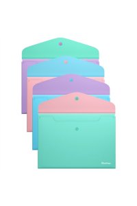 ПАПКА КОНВЕРТ НА КНОПКЕ А4 BERLINGO 200МКМ HAZE СОФТ-ТАЧ С ЦВ. КЛАПАНОМ В АСС. EFB_A4925 (8208)