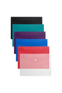 ПАПКА КОНВЕРТ НА КНОПКЕ А4 BERLINGO 200МКМСОФТ-ТАЧВ АСС. EFB_A4989 (8284)