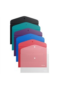 ПАПКА КОНВЕРТ НА КНОПКЕ А4 BERLINGO 200МКМСОФТ-ТАЧВ АСС. EFB_A4989 (8284)