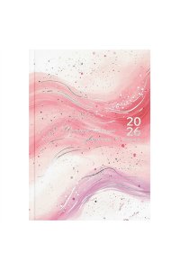 ЕЖЕДНЕВНИК 2026 160Л А5 ФЕНИКС+ МАТОВ ЛАМИН РОЗОВАЯ АБСТРАКЦИЯ АРТ. 71539