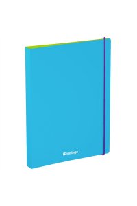 ПАПКА НА 4 КОЛЬЦАХ 24 ММ СОФТ-ТАЧ С РЕЗИНКОЙГОЛУБАЯ BERLINGO RAZE RB4_4D154 (1415)