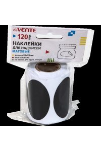 НАКЛЕЙКИ ДЛЯ НАДПИСЕЙ55X35 ММ 120 ШТ ЧЕРНЫЕ ДЛЯ МЕЛКОВ И МАРКЕРОВ DEVENTE 2062320 (3765)