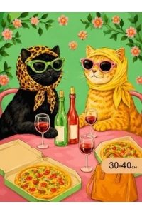 РОСПИСЬ ПО НОМЕРАМ 30*40 КОШАЧИЙ ДЕВИЧНИК BAH0079 (4818)