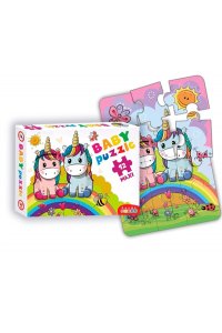 ПАЗЛЫ BABY PUZZLE РАДУЖНЫЕ ЕДИНОРОГИ ДРОФА АРТ.3848