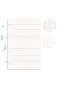 СМЕННЫЙ БЛОК Д/ТЕТР НА КОЛЬЦАХ 80Л А5 БЕЛЫЙ КЛЕТКА, ЛИНИЯ, ТОЧКА ФЕНИКС+ АРТ.57376