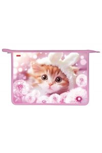 ПАПКА Д/ТРУДА 2 ОТД А4 НА МОЛНИИ МЯУ-СТОРИ (ПЛАСТИК) HATBER AMT_07070 (8483)