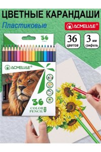 КАРАНДАШИ 36ЦВ /ПЛАСТИК/ ACMELIAE PCP-036 (8109)
