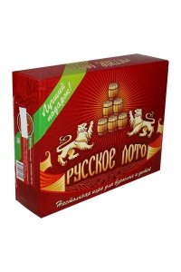 НАСТ ИГРА РУССКОЕ ЛОТО (ДРЕВОПЛАСТ БОЧОНКИ) /КРАСНАЯ КОРОБКА/ 03-020 (0149)