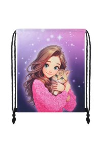 МЕШОК Д/ОБУВИ КОКОС 36*44 СМ МИЛАШКА С КОТИКОМ 260264 (0326)