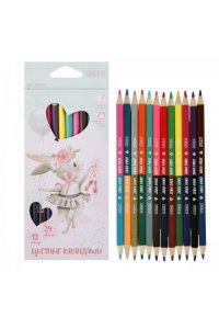 КАРАНДАШИ 24ЦВ 12ШТ КОКОС ERGO FIRST BUNNY (ДВУСТОРОНН/ТРЕХГРАНН) /ЕВРОПОДВЕС/ 209420