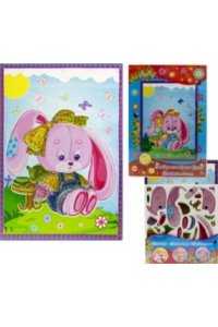 НАБОР Д/ТВОРЧ АППЛИКАЦИЯ БЛЕСТЯЩАЯ КАРТИНКА ЗАЙКА АРТ.DT-1040-3 (8330)