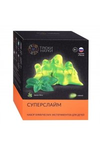 НАБОР Д/ЭКСПЕРИМЕНТОВ СУПЕРСЛАЙМ МЯТА ТРЮКИ НАУКИ (8+) АРТ.Z124 (0432)