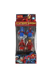 КОНСТРУКТОР ФИГУРКИ СУПЕРГЕРОИ-4 ШТ/357032/18058-ZH (0387)