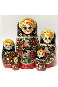 МАТРЕШКА 5 В 1 БОЛЬШАЯ (ЯГОДКИ, ЭСКИЗ 17, ПТИЧКИ НА РЯБИНЕ) М05160217 (5054)