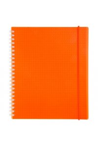 ТЕТР 80 КЛЕТ ХАТБЕР СПИРАЛЬ ПЛАСТИК НА РЕЗИНКЕ DIAMOND NEON ОРАНЖЕВАЯ АРТ.80Т5ВР1ГР_02035 (8924)