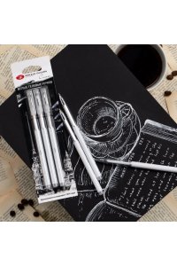 НАБОР РУЧЕК ГЕЛ 3ШТ БЕЛЫЕ СОНЕТ АРТ.2341031753 (0394)