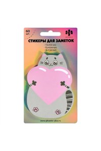 БЛОК Д/ЗАПИСЕЙ ФИГУРН 73Х100 ММ, 60 ШТ КОТИК ФЕНИКС+ 58555