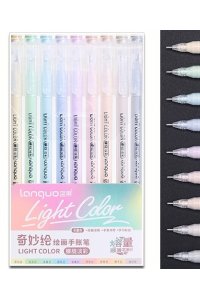 НАБОР РУЧЕК ГЕЛ 9ЦВ СВЕТЛАЯ ПАСТЕЛЬ 0,6 ММ БЛЕСТКИ LG-D0570/DL-535 (7457)