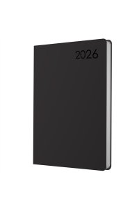 ЕЖЕДНЕВНИК 2026 176Л А6 ЭКСМО КОЖЗАМ SOFT TOUCH PARAGRAPH ЧЕРНЫЙ ЕКП62617613 (1660)