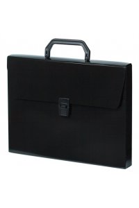 ПОРТФЕЛЬ ПАПКА А4 1 ОТД 0.7ММ DELUXE ЧЕРНЫЙ БЮРОКРАТ АРТ.1135778/DLPP01BLCK (9961)