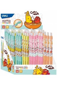 КАРАНДАШ АВТО 0.5ММ С ЛАСТ LARVA В АСС DELI EU765 (9145)