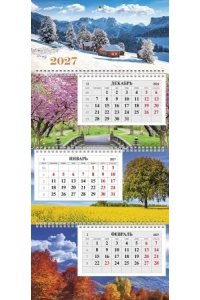 К-РЬ НАСТ 2027 КВАРТ ВРЕМЕНА ГОДА СПИРАЛЬ ТРЕХБЛОЧН (3ГР) ХАТБЕР АРТ.3КВ3ГР3Ц_29935 (2559)