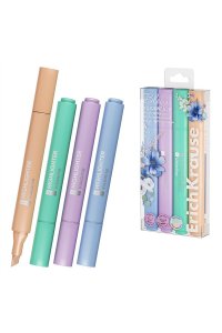 НАБОР МАРКЕРОВ ТЕКСТОВ 4ШТ VISIOLINE V-17 PASTEL BLOOM ERICH KRAUSE 60810