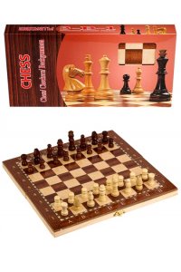 НАСТ ИГРА НАБОР ШАХМАТЫ ШАШКИ НАРДЫ (ПОЛЕ 29*14,5*3СМ) ДЕРЕВО ЛАК*РЫЖИЙ КОТ*АРТ. AN02596