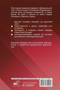 . Конституция Российской Федерации с таблицами и схемами для подготовки к экзаменам в школе, колледже, вузе. Новейшая редакция