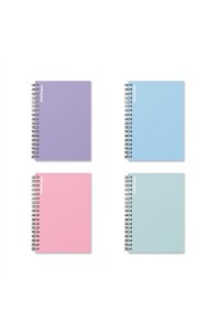 ТЕТР 80 КЛЕТ А6 СПИРАЛЬ PASTEL В АСС (ПЛАСТ ОБЛ) АРТ.EK 50161