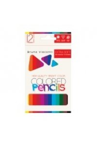 КАРАНДАШИ 12ЦВ BRIGHT COLORS В АСС (ПЛАСТИК*ТРЕХГРАН) *BV*АЛЬТ АРТ.30-0147 (3226)