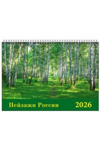 К-РЬ СТОЙКА 2026 ПЕЙЗАЖИ РОССИИ А5 200*140 ММ СПИРАЛЬ ДЕНЬ ЗА ДНЕМ АРТ.19601