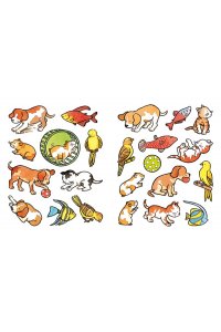Домашние питомцы. Наклейки. Раннее развитие малыша