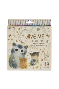 ФЛОМАСТЕРЫ 18ЦВ LOVE ME. КОТИКИ.СЧАСТЬЕ *BV* 32-0077 (5908)