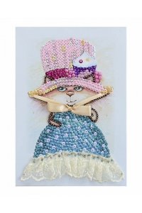 НАБОР Д/ТВОРЧ МОЗАИКА ИЗ ПАЙЕТОК КОШКА (26Х18СМ) АРТ.М027 (8451)