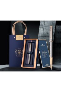 РУЧКА РОЛЛЕР ЧЕРН 0,5 ММ MONTAGUT МЕТАЛЛ КОРПУС СЕРЕБРО С РИФЛЕНИЕМ /ФУТЛЯР/ TJ-7/2006-1 (8464)