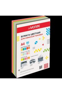 БУМАГА 15 ЦВ 90 Л (5 ИНТЕНСИВ/5 ПАСТЕЛЬН/5 НЕОН ЦВ) А4 75 Г/М² И 80 Г/М² DEVENTE 2072261 (9628)